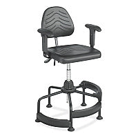 Adjustable T-Pad Armrest for Safco Task Master Series Chairs, 3 x 9.75 x 11.5, Black, 2/Set (5144)