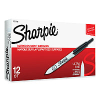 Sharpie Retractable Permanent Marker, Extra-Fine Needle Tip, Black (1735790)
