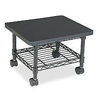 Safco Underdesk Printer/Fax Stand, Engineered Wood, 2 Shelves, 19" x 16" x 13.5", Black (5206BL)