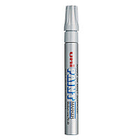 uni Paint Permanent Marker, Medium Bullet Tip, Metallic Silver (63614)