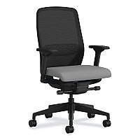 HON Nucleus Series Recharge Task Chair, 16.63 to 21.13 Seat Height, Frost Seat, Black Back, Black Base (NR12SAMC22BT)