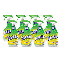 Fantastik Disinfectant Multi-Purpose Cleaner Lemon Scent, 32 oz Spray Bottle, 8/Carton (366094)