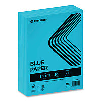 Printworks Professional Color Paper, 24 lb Text Weight, 8.5 x 11, Blue, 500/Ream (00102)