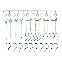 Global Industrial Pegboard Hooks, 30-Piece Assorted Hooks, Steel (606968)