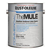 Rust-Oleum Commercial The MULE (Modified Urethane Latex Epoxy), Interior/Exterior, Gloss Silver Gray, 1 gal Bucket/Pail, 2/Carton (375642)