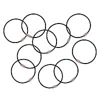 ergodyne Arsenal 5719 Wire Cable Key Ring, 1.88" dia, Iron, Black, 10/Pack (13722)