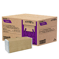 Cascades Select Folded Paper Towels, C-Fold Towels, 1-Ply, 3.75 x 10, White, 198 Towels/Pack, 12 Packs/Carton (H181)