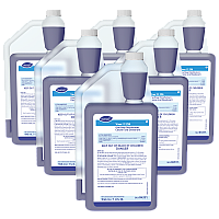 Diversey Virex II 256 Disinfectant Cleaner Concentrate - 32 fl oz (1 quart) - Minty Scent - Deodorant, Antibacterial, Non-porous - Blue - 6 / Carton (04331)