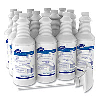 Diversey Virex TB Disinfectant Cleaner, Lemon Scent, Liquid, 32 oz Bottle, 12/Carton (04743)