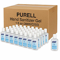 Purell(R) Advanced Hand Sanitizer Gel, Flip Top Bottle, 1 oz., 250 Bottles (39012C250)