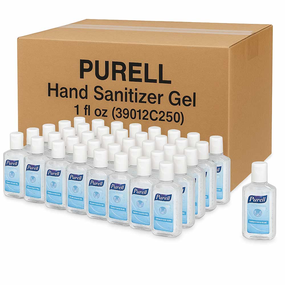 Purell(R) Advanced Hand Sanitizer Gel, Flip Top Bottle, 1 oz., 250 Bottles (39012C250)