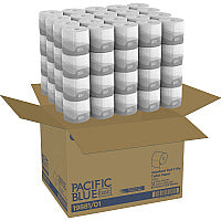 Georgia Pacific Professional Pacific Blue Basic Embossed Bathroom Tissue, Septic Safe, 1-Ply, White, 550/Roll, 80 Rolls/Carton (1988101)