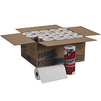 Brawny(R) Professional D300 Disposable Cleaning Towels 11" Width x 9.30" Length - 84 Sheets/Roll - White - Paper - 20 / Carton (20085)