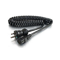 C2G 8ft 18awg Hsptlpc Coiled, 5-15p-c13 Bk (48066)