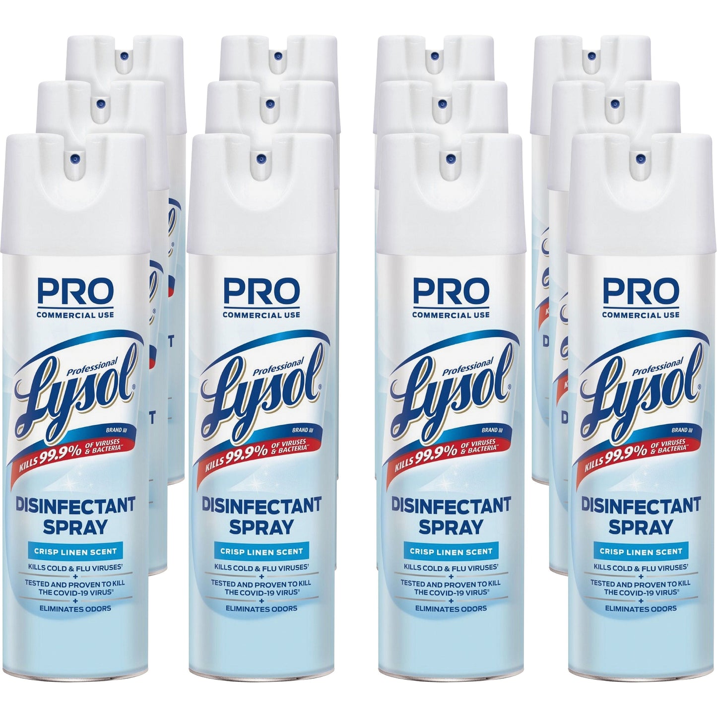 Lysol(R) Pro Disinfectant Spray, Linen Scent, 19 oz., 12 Cans (74828CT)