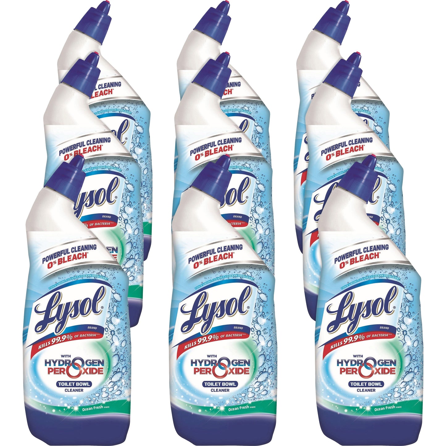 Lysol(R) Toilet Bowl Cleaner w/Hydrogen Peroxide, 24 oz., 9 Bottles (98011)