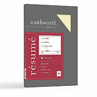 Southworth 100% Cotton Resume Paper, 32 lb Bond Weight, 8.5 x 11, Ivory, 100/Pack (RD18ICF)