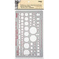 Chartpak Circle/Identification Template Circle, Square, Hexagon, Rectangle, Diamond, Directional Arrow - 5.9" Height x 10" Width - Gray (1002PI)