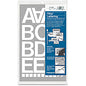 Chartpak Vinyl Helvetica Style Letters/Numbers 10 x Numbers, 67 x Capital Letters Shape - Self-adhesive - Helvetica Style - Easy to Use - 2" Height x 6.50" Width x 12" Length - White - Vinyl - 77 / Pack (01056)