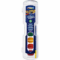 Prang Glitter Watercolors Set 8 Color(s) - Assorted - 0.11 fl oz - Washable - 8 / Set (80515)