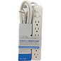 Compucessory 6-Outlet Power Strips 6 - 6 ft Cord - 104 J Surge Energy - 15 A Current - 125 V AC Voltage - Strip - Putty (55155)