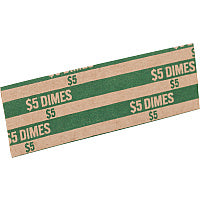 Sparco Flat Coin Wrappers 1000 Wrap(s) - Total $5.0 in 50 Coins of 10¢ Denomination - 60 lb Basis Weight - Kraft - Green - 1000 / Pack (TCW10)
