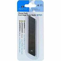 Sparco Utility Knife Refill Cartridge 4" Length x 1" Thickness - Straight Style - Snap-off - Steel - Stainless Steel - 6 / Pack (01721)