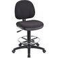 Lorell Millenia Series Adjustable Task Stool with Back Black Seat Color - Black - 1 Each (LLR80008)