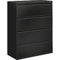 HON 800 Series Full-Pull Locking Lateral File - 4-Drawer 42" Width x 19.3" Depth x 53.3" Height - 4 x Drawer(s) for File - Legal, Letter, A4 - Lateral - Ball-bearing Suspension, Locking System, Hanging Rail, Adjustable Drawer Glide, Tamper Resista (894LP)