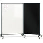 Quartet Motion Room Divider 36" (3 ft) Width x 72" (6 ft) Height - White Porcelain Surface - Graphite Metal Frame - Magnetic - 1 Each (6630MB)