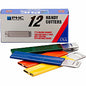 Pacific Handy Cutter PHC Pacific Handy Box Cutter Tap Open, Tap Close - Aluminum - Assorted - 12 / Box (HC100)