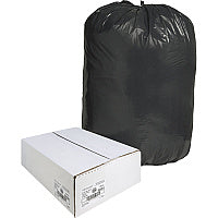Nature Saver Black Low-density Recycled Can Liners Extra Large Size - 60 gal Capacity - 58" Length x 38" Width x 1.25 mil (32 Micron) Thickness - Low Density - Black - Plastic - Cleaning Supplies - Recycled - 100 / Carton (00991)