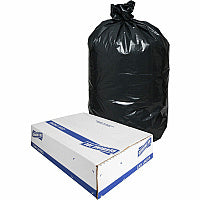Genuine Joe Heavy-Duty Trash Can Liners Medium Size - 30 gal Capacity - 36" Length x 30" Width x 1.50 mil (38 Micron) Thickness - Low Density - Black - 100/Box - 1 / Carton (GJO01532)