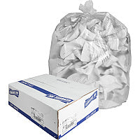 Genuine Joe High-density Can Liners Large Size - 45 gal Capacity - 48" Length x 40" Width x 0.63 mil (16 Micron) Thickness - High Density - Clear - Resin - Office Waste, Industrial Trash - 25/Roll - 10 / Carton (GJO01758)