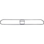 Genuine Joe Clip-On 36" Dust Mop Frame 360&deg; Swivel, Rust Resistant, Chrome Plated, Reinforced - Chrome - Steel - 1 Each (GJO02309)