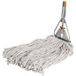 Genuine Joe Wood Handle Complete Wet Mop 60" Width x 0.94" Height Cotton Head - Wood Handle - Lightweight, Rust Resistant, Absorbent, 4-ply, Refillable - 1 Each (GJO54201)