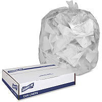 Genuine Joe Economy High-Density Can Liners Small Size - 16 gal Capacity - 32" Length x 24" Width x 0.24 mil (6 Micron) Thickness - High Density - Translucent - Resin - 1000 / Carton (GJO70011)