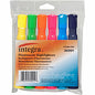 Integra Chisel Desk Liquid Highlighters Chisel Marker Point - Assorted Ink - Water Based - Assorted Barrel - 6 / Set (30001)