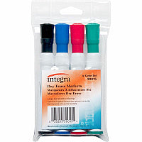Integra Chisel Point Dry-erase Markers Chisel Marker Point - Assorted Ink - 4 / Set (30015)
