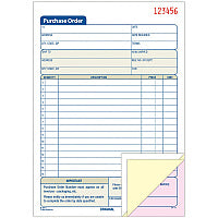 Adams 3-Part Carbonless Purchase Order Forms 3 Part - Carbonless Copy - 5.56" x 8.43" Sheet Size - 1 Each (TC5831)