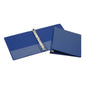 AbilityOne SKILCRAFT Clear Overlay 3-Ring Binder Letter - 8.5" x 11" - 3" Capacity - 12 / Box - Blue (5104858)