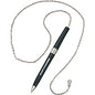 AbilityOne SKILCRAFT Chain Pen Medium Pen Point - Refillable - Black - Black Rubber Barrel - 1 Dozen (4493740)