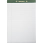 AbilityOne SKILCRAFT Perforated Chlorine Free Writing Pad 50 Sheets - Tape Bound - 0.31" Ruled - 20 lb Basis Weight - 8 1/2" x 14" - White Paper - Green Binder - Back Board, Perforated, Leatherette Head Strip, Chlorine-free - Recy (5169626)