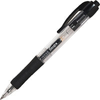Integra Retractable 0.5mm Gel Pens 0.5 mm Fine Pen Point - Retractable - Black Ink - Gel-based - Black Barrel - Metal Tip - 1 Dozen (36156)