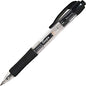 Integra Retractable 0.5mm Gel Pens 0.5 mm Fine Pen Point - Retractable - Black Ink - Gel-based - Black Barrel - Metal Tip - 1 Dozen (36156)