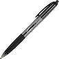 Integra Rubber Grip Retractable Pens 1 mm Medium Pen Point - Retractable - Black Ink - Black Barrel - 1 Dozen (36175)