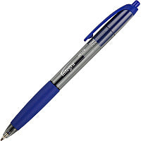 Integra Rubber Grip Retractable Pens 1 mm Medium Pen Point - Retractable - Blue Ink - Blue Barrel - 1 Dozen (36176)