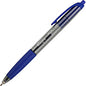 Integra Rubber Grip Retractable Pens 1 mm Medium Pen Point - Retractable - Blue Ink - Blue Barrel - 1 Dozen (36176)
