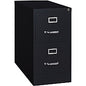 Lorell Fortress Series 26-1/2" Commercial-Grade Vertical File Cabinet 15" Width x 26.5" Depth x 28.4" Height - 2 x Drawer(s) for File - Letter - Vertical - Security Lock, Ball-bearing Suspension, Heavy Duty - Black - Steel - Recycled (LLR60194)