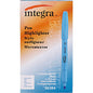 Integra Pen Style Fluorescent Highlighters Chisel Marker Point - Fluorescent Blue Ink - 1 Dozen (36184)